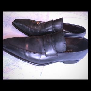 Canali Blue Leather Loafer